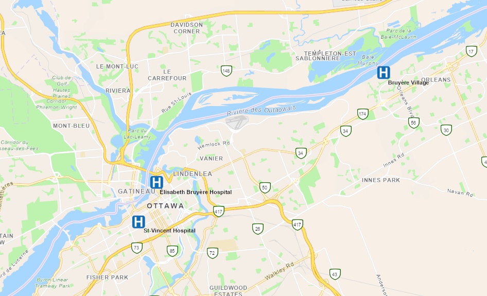 A map of all Bruyere locations