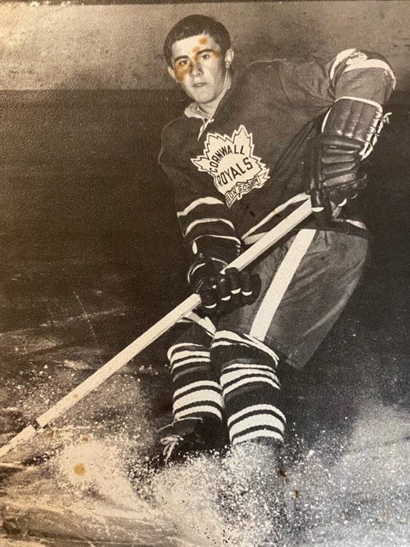 Bill playing hockey