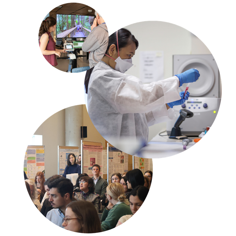 Image d'une équipe de recherche collaborant sur l'innovation en soins de santé.